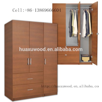 Bedroom Furniture Type and Modern Appearance Wooden Wardrobe 2 drawers 3 doors men's wardrobe/clothes closet