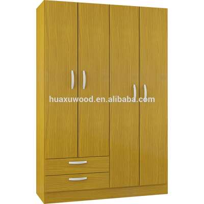 simple design bed room 4 door wardrobe furniture design/PB wooden wardrobe