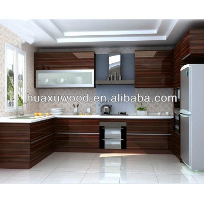 High brightness melamine board kitchen cabinet