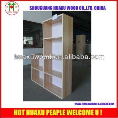 Two Cell Raw cabinet DIY Maple color Wooden Book Cabinet